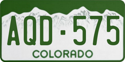 CO license plate AQD575