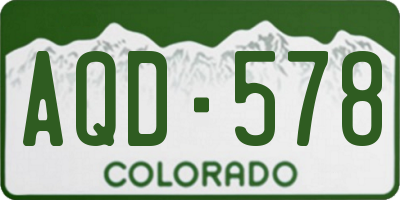 CO license plate AQD578