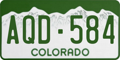 CO license plate AQD584