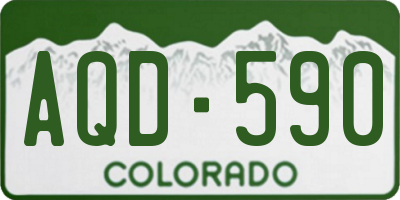 CO license plate AQD590