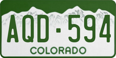 CO license plate AQD594