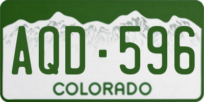 CO license plate AQD596