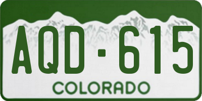 CO license plate AQD615
