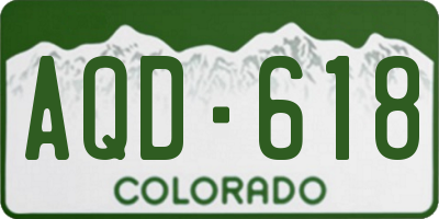 CO license plate AQD618