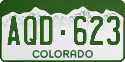 CO license plate AQD623