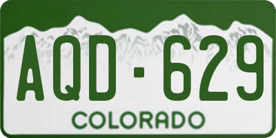 CO license plate AQD629