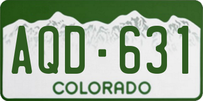 CO license plate AQD631