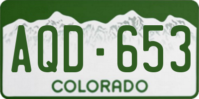 CO license plate AQD653