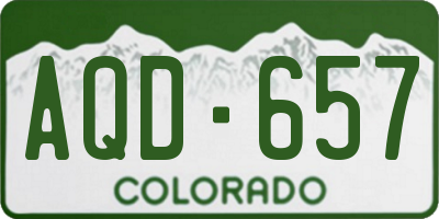 CO license plate AQD657