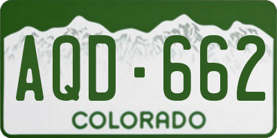 CO license plate AQD662