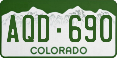 CO license plate AQD690