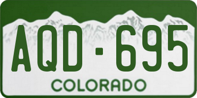 CO license plate AQD695