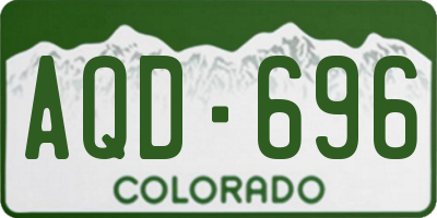 CO license plate AQD696