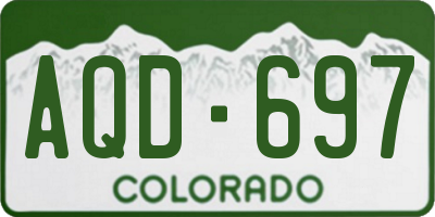CO license plate AQD697