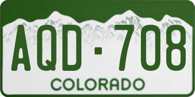 CO license plate AQD708