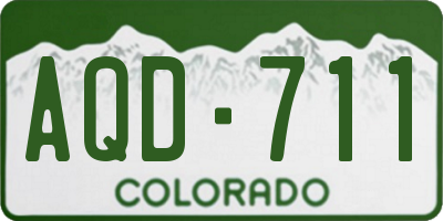 CO license plate AQD711