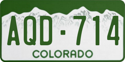 CO license plate AQD714