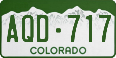 CO license plate AQD717