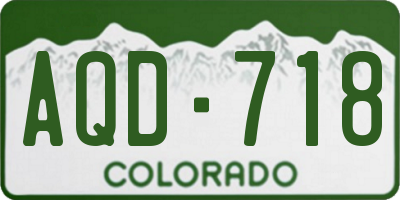 CO license plate AQD718