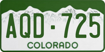 CO license plate AQD725