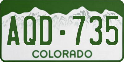 CO license plate AQD735