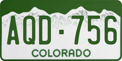 CO license plate AQD756
