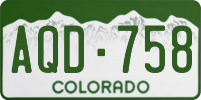 CO license plate AQD758