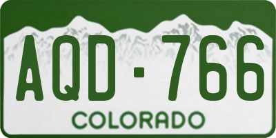 CO license plate AQD766