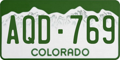 CO license plate AQD769