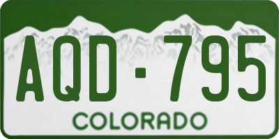 CO license plate AQD795