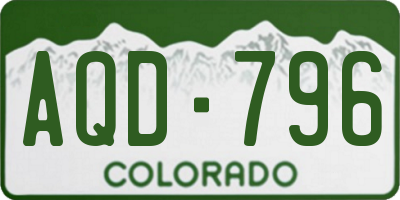 CO license plate AQD796