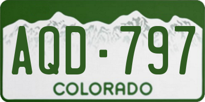 CO license plate AQD797