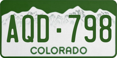 CO license plate AQD798