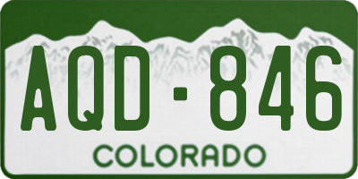 CO license plate AQD846