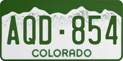 CO license plate AQD854