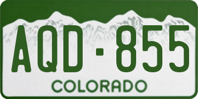 CO license plate AQD855