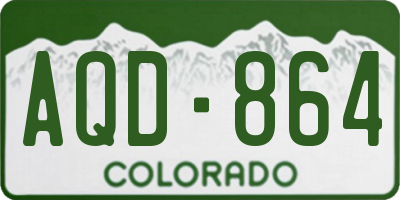 CO license plate AQD864
