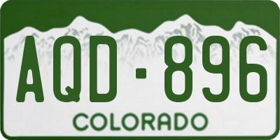 CO license plate AQD896