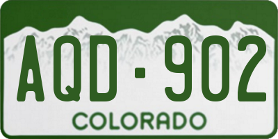 CO license plate AQD902