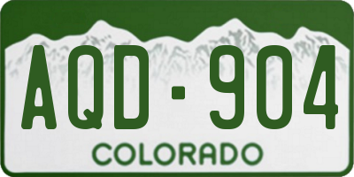 CO license plate AQD904
