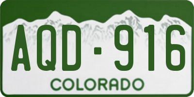 CO license plate AQD916