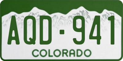CO license plate AQD941