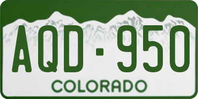 CO license plate AQD950