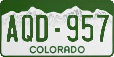 CO license plate AQD957