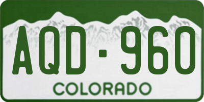 CO license plate AQD960
