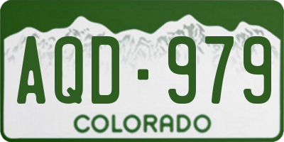 CO license plate AQD979