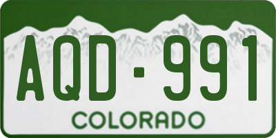 CO license plate AQD991