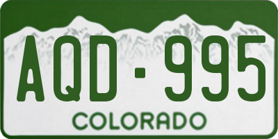 CO license plate AQD995