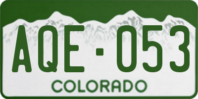 CO license plate AQE053