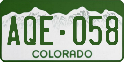 CO license plate AQE058